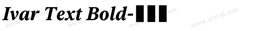 Ivar Text Bold字体转换
